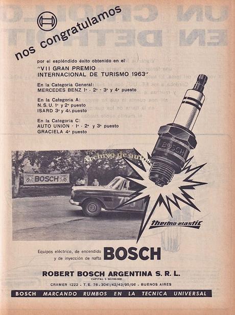 Bujías Bosch y el Gran Premio Internacional de Turismo de 1963