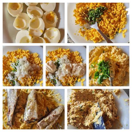 Huevos rellenos de sardinas