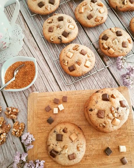 Cookies a los 3 chocolates Cookies a los 3 chocolates