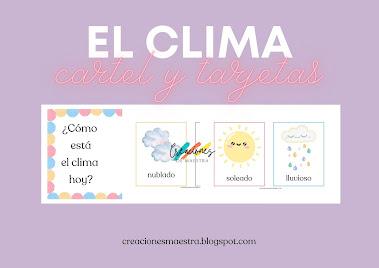 🌞Cartel del tiempo (clima) para los más pequeños🌞 🌞Cartel del tiempo (clima) para los más pequeños🌞