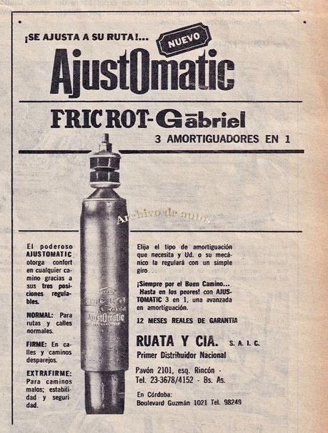 Fric-Rot se une a Gabriel para fabricar nuevos amortiguadores en 1964