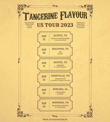 Tangerine Flavour anuncian gira por Estados Unidos