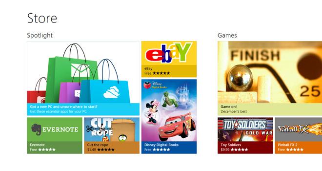 Así será la tienda de aplicaciones de Windows 8