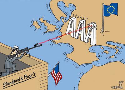 Las agencias de calificación disparan ahora contra el núcleo duro europeo