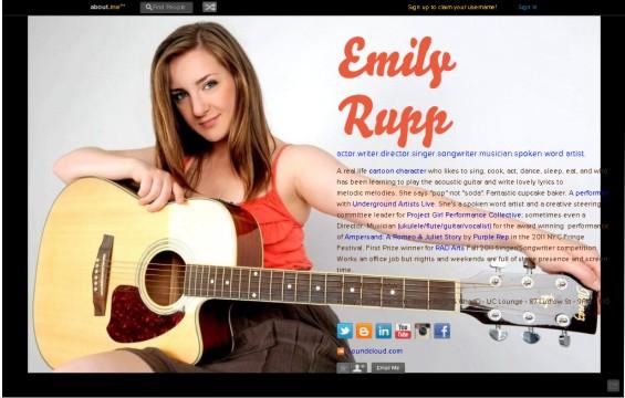 Crea una pagina en about.me y añade tus redes sociales