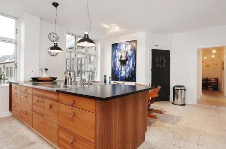 Vivir en un dúplex de 222m² suelo de parquet de tablas anchas estilo nórdico estilo escandinavo diseño de interiores diseño danés decoración de interiores decoración de dúplex decoración de áticos decoración danesa