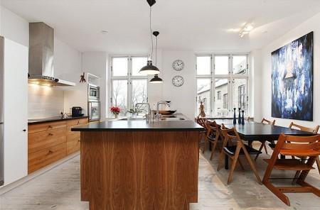 Vivir en un dúplex de 222m² suelo de parquet de tablas anchas estilo nórdico estilo escandinavo diseño de interiores diseño danés decoración de interiores decoración de dúplex decoración de áticos decoración danesa