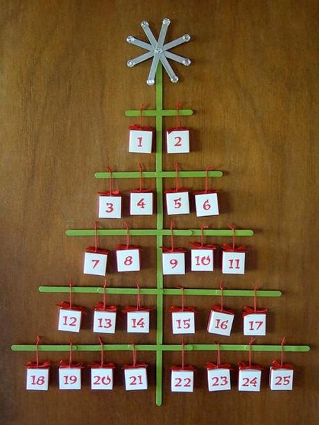 Christmas tree advent calendar contemporary family room