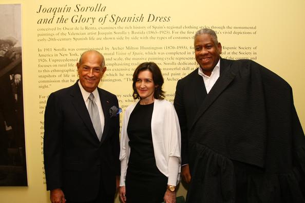 Oscar de la Renta (L) and Andre Leon Talley (R) attend the Joaquin Sorolla and the Glory of Spanish Dress VIP opening gala at the Queen Sofia Spanish Institute on December 7, 2011 in New York City.