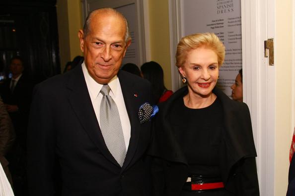 Oscar de la Renta (L) and Carolina Herrera attend the Joaquin Sorolla and the Glory of Spanish Dress VIP opening gala at the Queen Sofia Spanish Institute on December 7, 2011 in New York City.