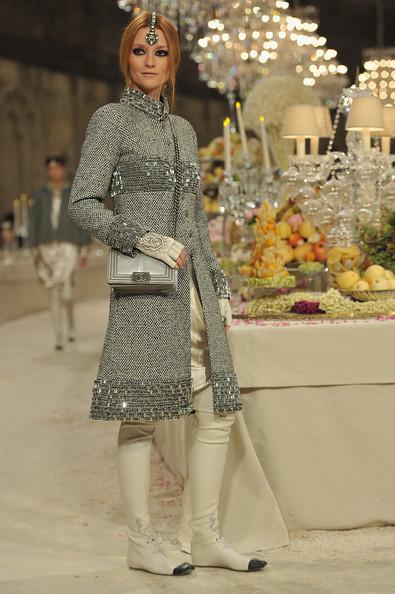 Audrey Marnay walks the runway during the Chanel Paris-Bombay Show at Grand Palais on December 6, 2011 in Paris, France.