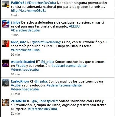 Primer tuitazo por #DerechosdeCuba
