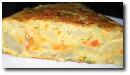Tortilla de papas ligera