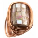 Cilindro Madre Perla en Mosaico Brownlip