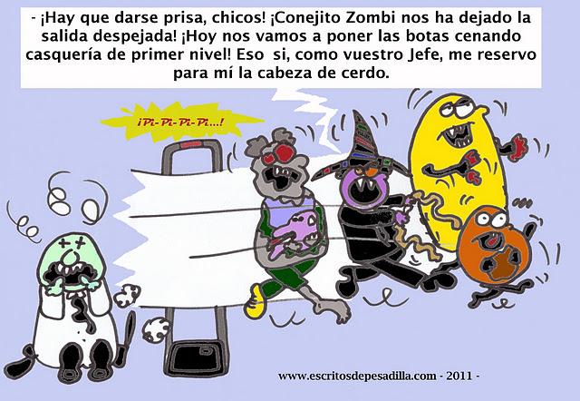 ¡Gracias a Conejito Zombi, cenamos una vez cada medio año!