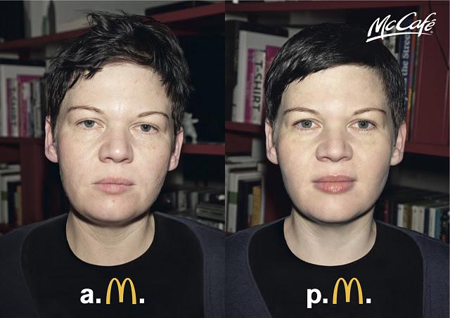 Antes y después de un McCafé