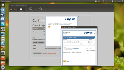 Y Paypal se integra en el Centro de Software de Ubuntu
