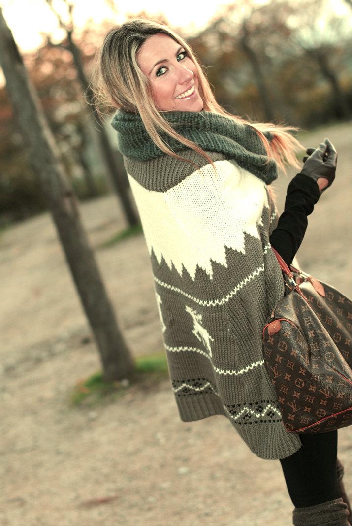 Winter knit cape...