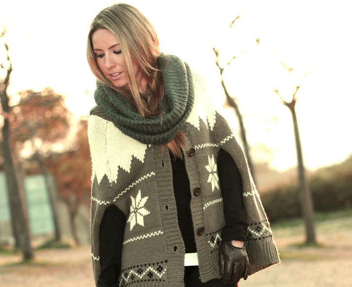 Winter knit cape...