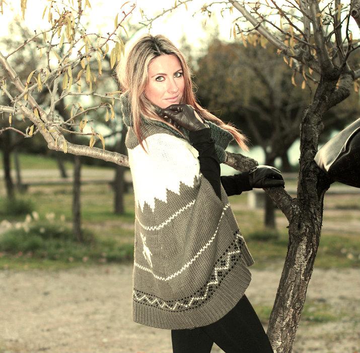 Winter knit cape...
