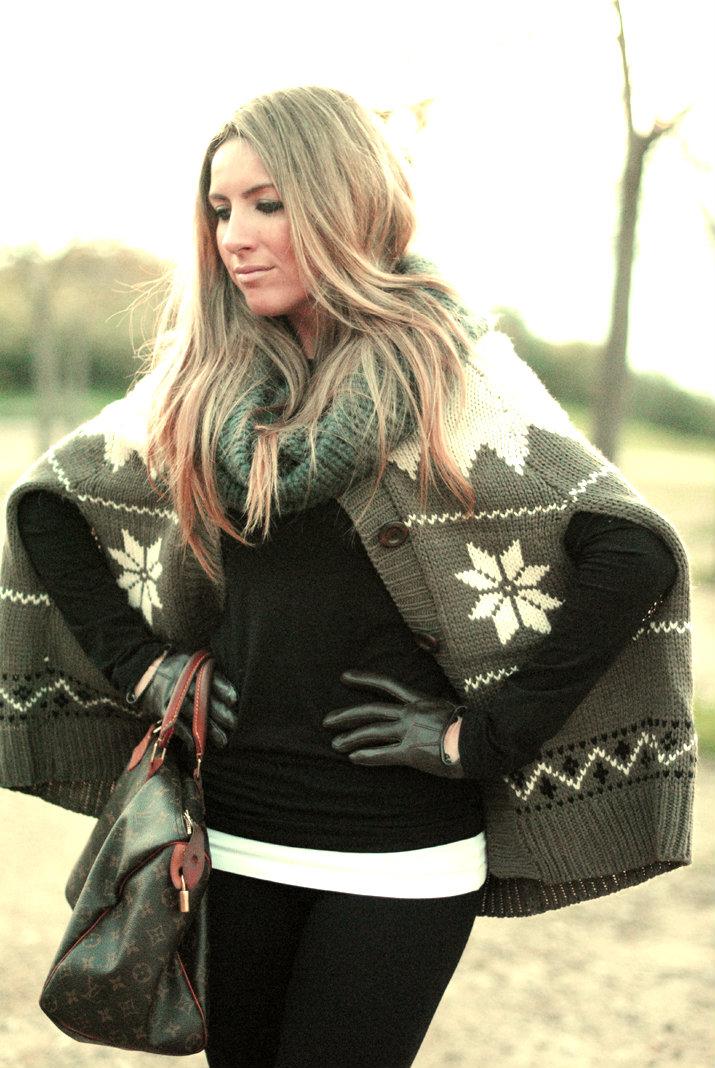 Winter knit cape...