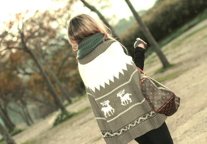 Winter knit cape...