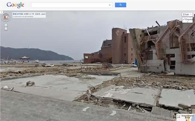 Google Street View de la devastación del tsunami japonés