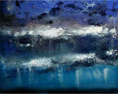 Amaya Bozal pinta las nubes en Madrid