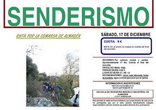 Nueva ruta de senderismo organizada por la EIMI Almadén