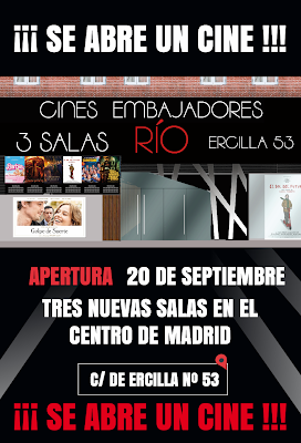 Este miércoles 20 de septiembre comienza una programación especial con el motivo de la apertura de nuestros nuevos Cines Embajadores Río