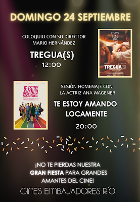 Este miércoles 20 de septiembre comienza una programación especial con el motivo de la apertura de nuestros nuevos Cines Embajadores Río