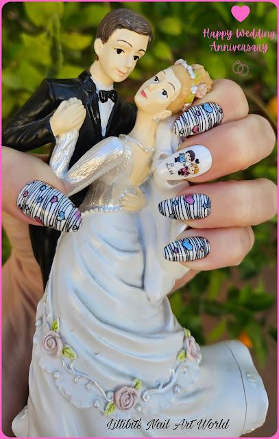 Manicura de aniversario de boda 2023