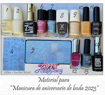 Manicura de aniversario de boda 2023