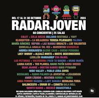 Programación conciertos de Radar Joven 2023