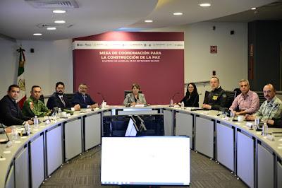 LA GOBERNADORA DELFINA GÓMEZ ENCABEZA LA MESA DE COORDINACIÓN PARA LA CONSTRUCCIÓN DE LA PAZ EN EL C5 DE ECATEPEC