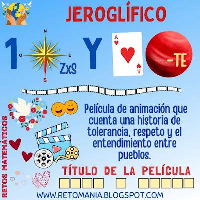 JEROGLÍFICOS Paz, Día Internacional de la Paz, Semana por la Paz, Desafíos matemáticos, Retos matemáticos, Problemas matemáticos, Problemas de Ingenio, Problemas de Lógica, Problemas de matemáticas, Jeroglíficos, Retos visuales, Retos virales