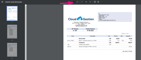 Impresión de varias facturas a la vez desde Cloud Gestion