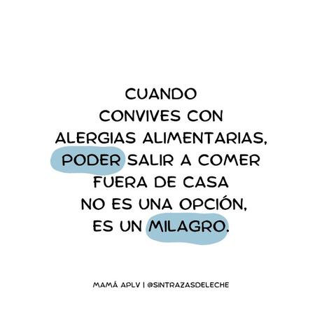 Salir a comer fuera de casa con alergias alimentarias