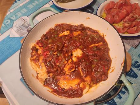 Filetes de pollo a L' Arrabiata Filetes de pollo a L' Arrabiata