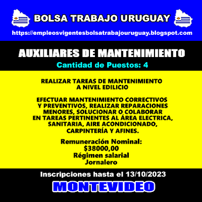 AUXILIARES DE MANTENIMIENTO