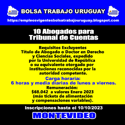 10 Abogados para Tribunal de Cuentas 10 Abogados para Tribunal de Cuentas