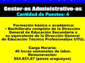 Gestor-as Administrativo-as (San José Durazno, Fray Bentos Melo)