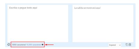 Limite de caracteres en parafrasear.org Limite de caracteres en parafrasear.org