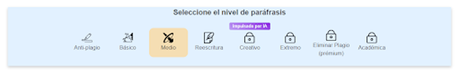 Modos de parafraseo parafrasear.org