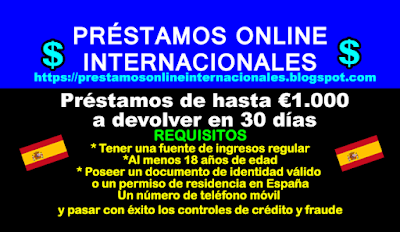Préstamos de hasta € 1.000 a devolver en 30 días