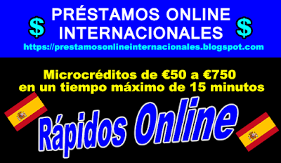 Microcréditos de €50 a €750 en un tiempo máximo de 15 minutos