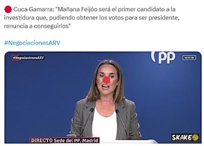 El PSOE sorprendió con Óscar Puente y Feijóo lo calificó como “el club de la comedia”.