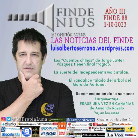 Mi opinión de la semana en FINDE NIUS (año 3 – finde 88)