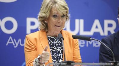 Esperanza Aguirre pide a Feijóo votar a Sánchez para no depender de “filoterroristas”.
