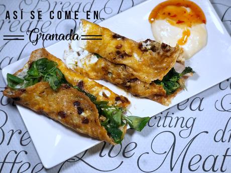 Enrollado de queso crujiente